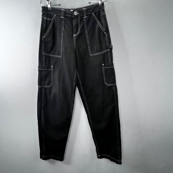 Garage Cargo Pants Loose Relaxed 1 Waist 29" Black Accent Stitching - Picture 1 of 6